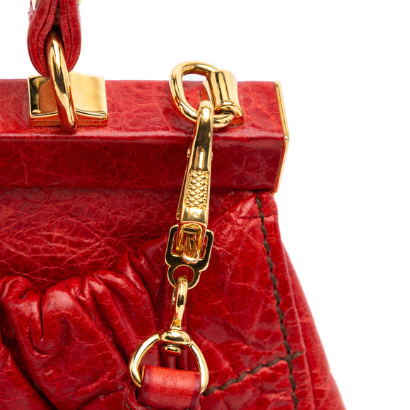 Pre-Loved Miu Miu Nappa Frame Lux Top Handle - Picture 8 of 10